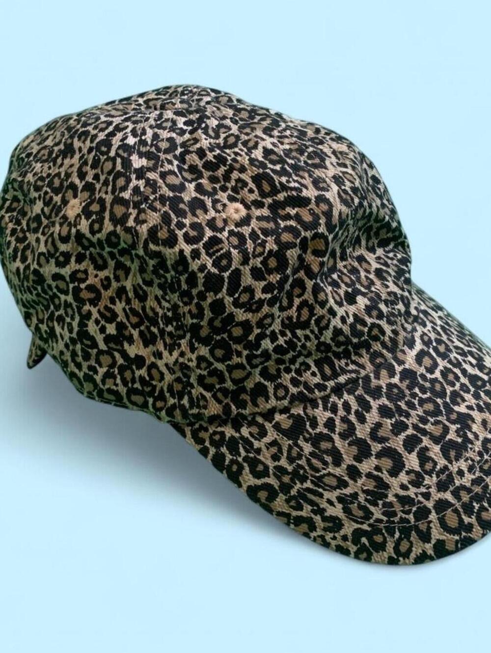 Y2k glam leopard/cheetah print cap